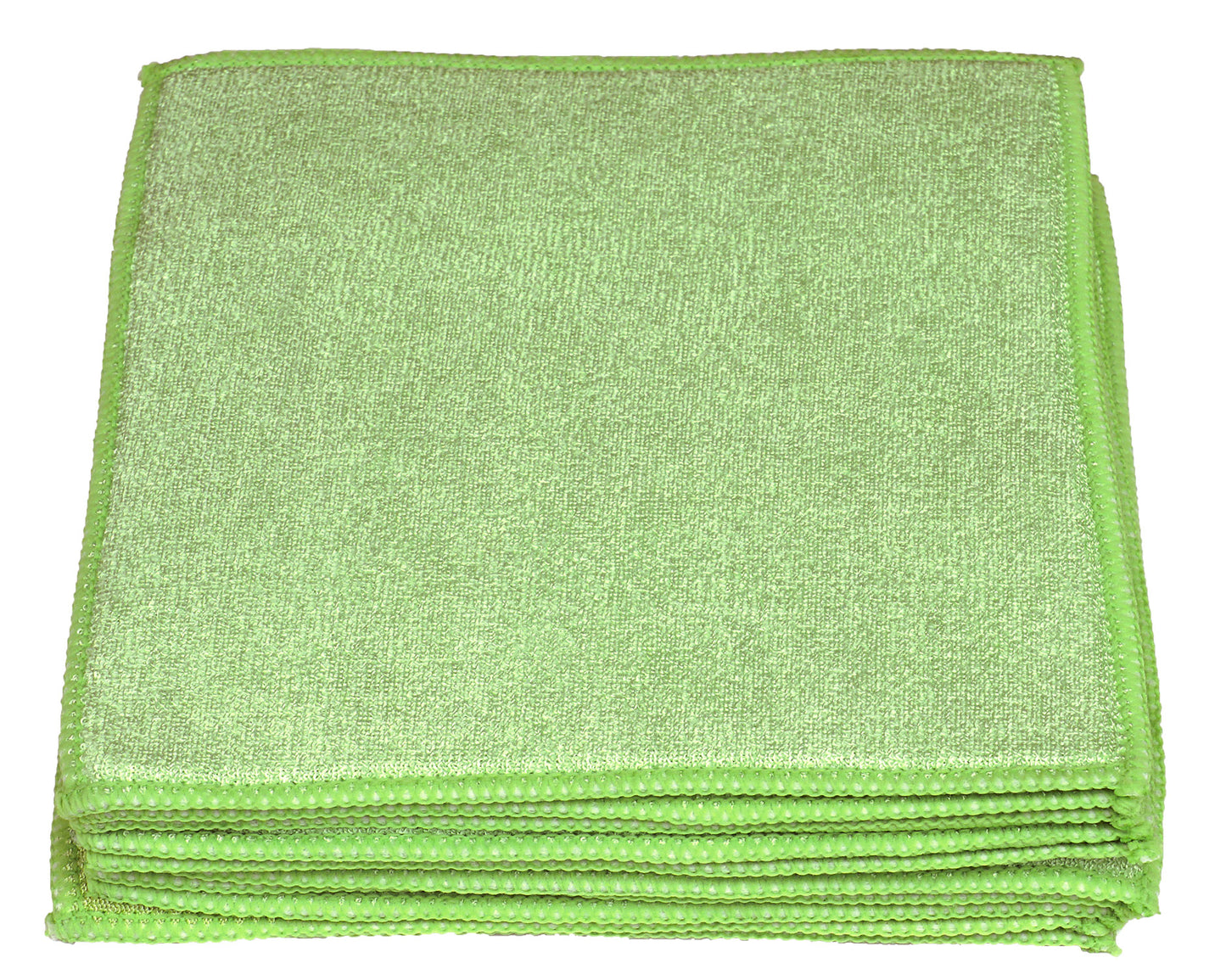 Sonty 10 Stück Schwammtücher XL- Spültücher Microfaser 23 x 23 cm grün