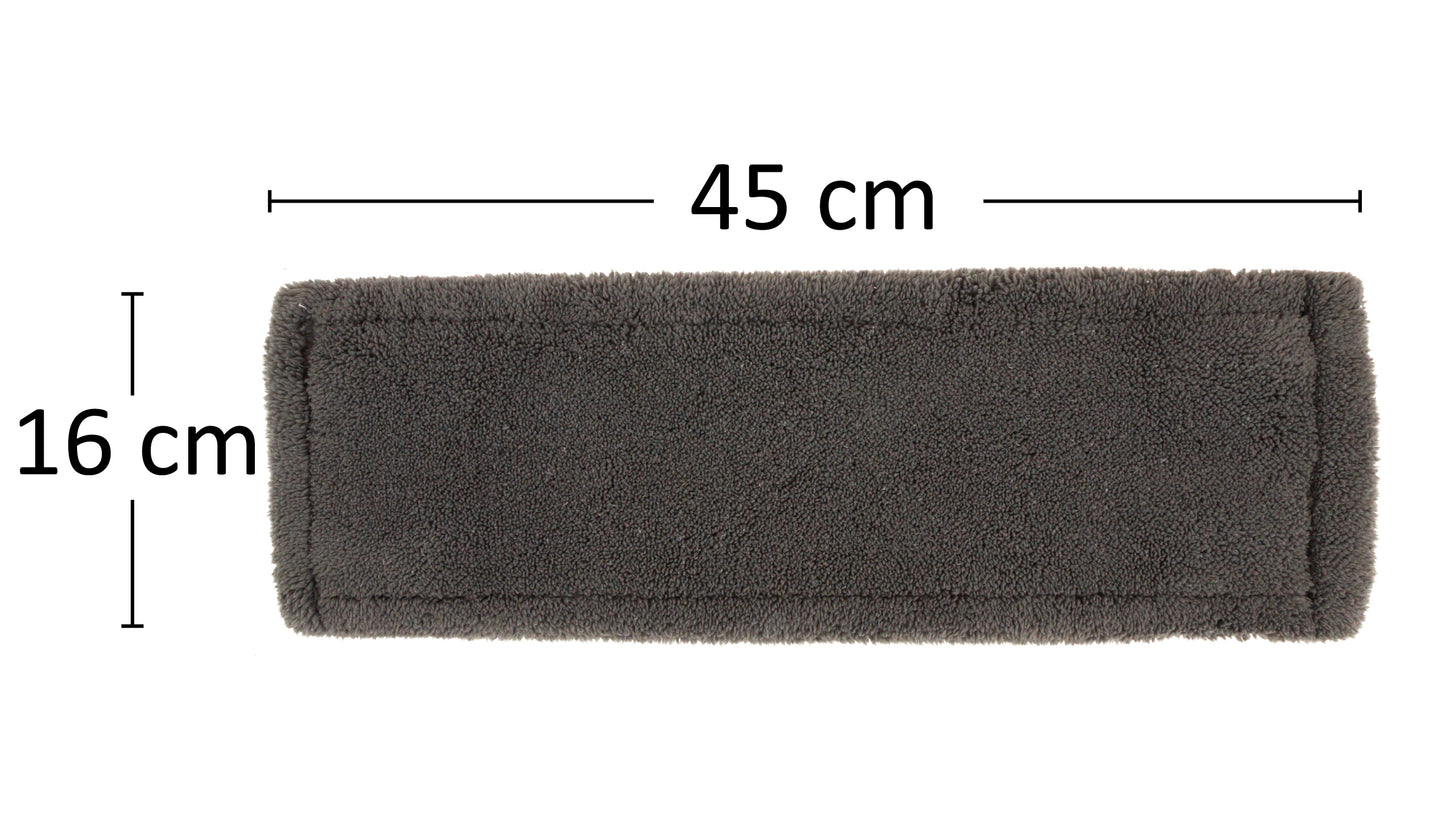 Sonty 1 Stück Mopp- Wischmop Premium Microfaser 40cm grau